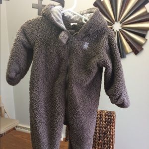 Soft, brown baby bunting—Size 9 months